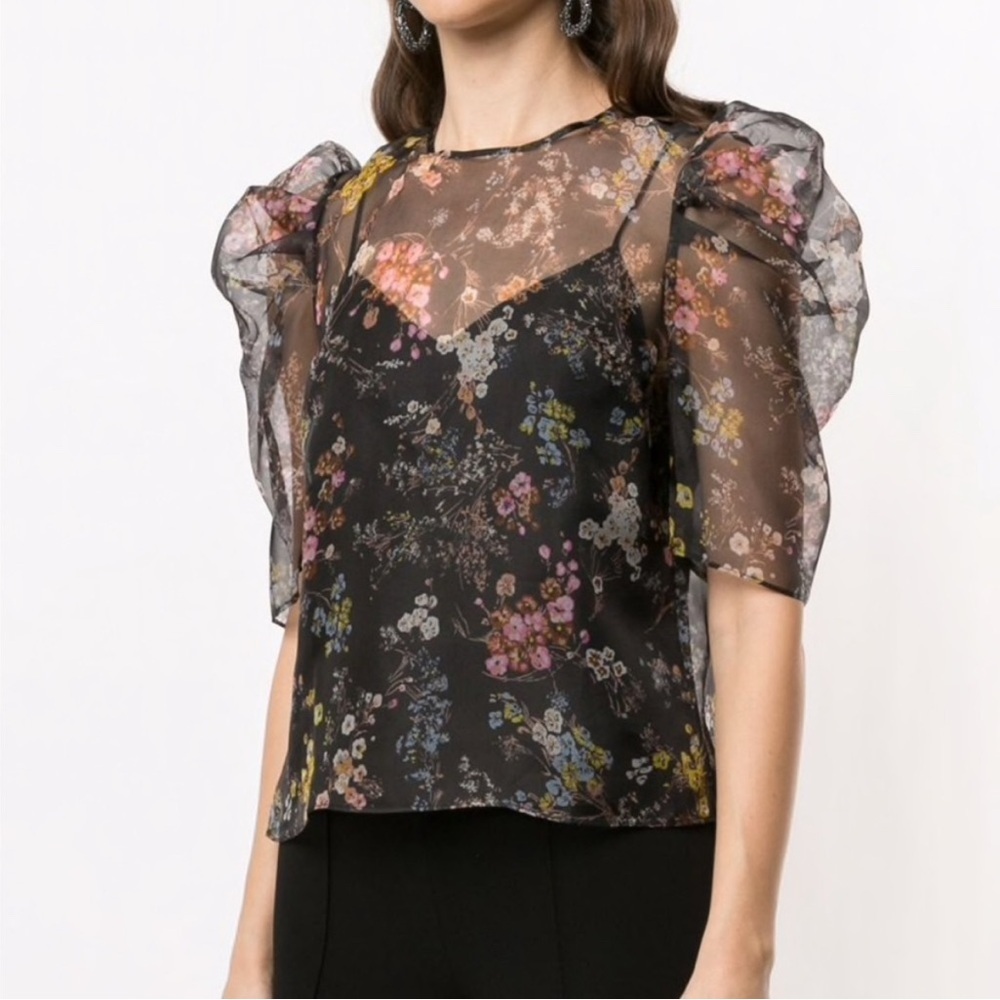 Cinq a Sept Sakura Erin Puff Sleeve Blouse/ Size Small